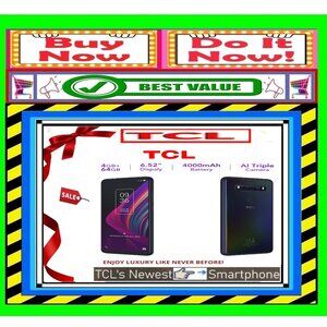 TCL 10 SE (T766S)Android SMARTPHONE 6.52" V-Notch Display, US Version Cell Phone